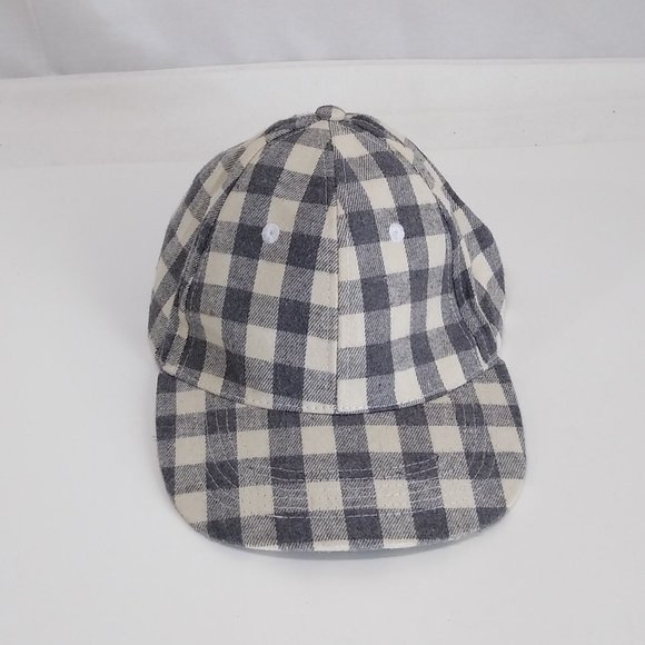 COCUS POCUS Buffalo Check Baseball Cap Hat in Gray/White Plaid - Picture 1 of 7